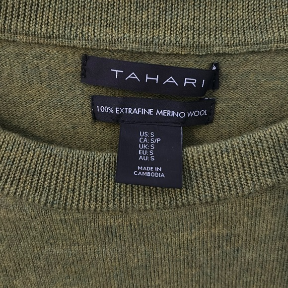 Green merino wool sweater - Picture 2 of 7